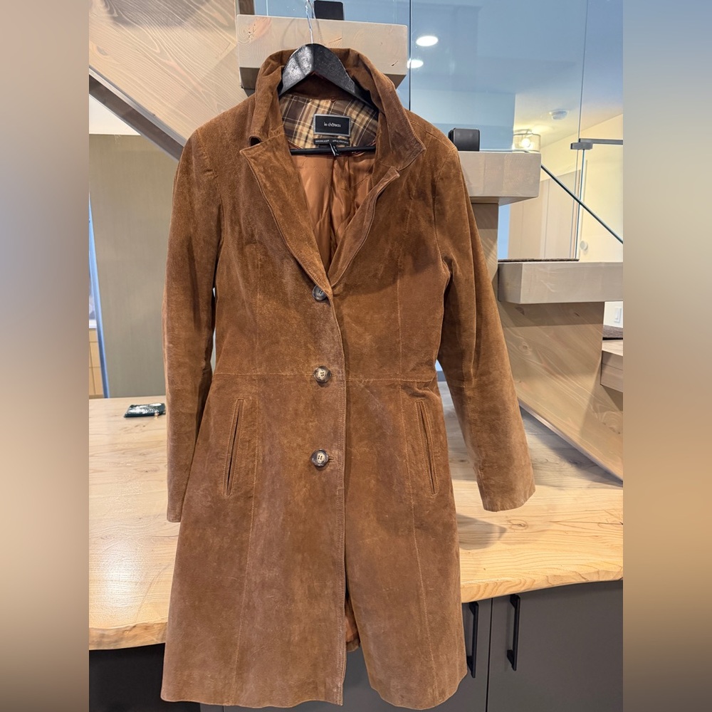 Vintage Suede Le Chateau Long Coat - Picture 2 of 5